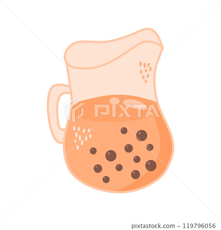 Hand drawn bubble tea flavors 119796056