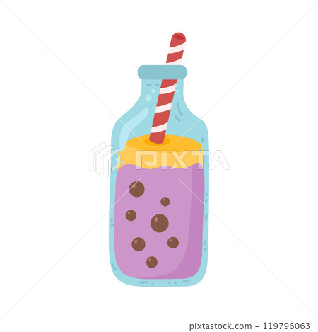 Taiwan milk tea with bubble 119796063