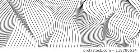 abstract black and white wave background. Vector illustration 119796614