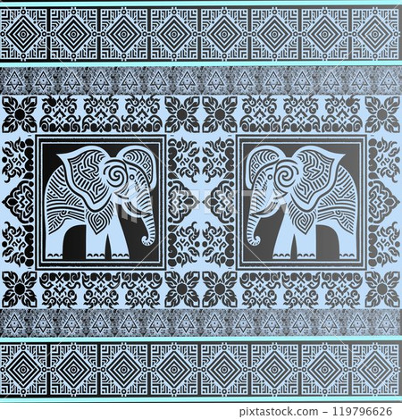 Seamless abstract pattern, symmetrical, intricate and colorful background Seamless abstract pattern, symmetrical, intricate and colorful background 119796626