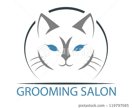 grooming pet cats and dogs logo for your business or company vector illustration grooming pet cats and dogs logo for your business or company vector illustration 119797085