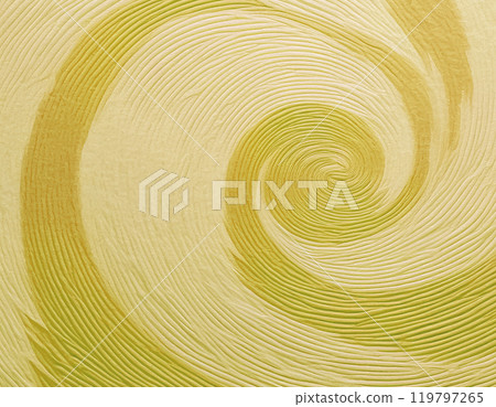 Image material of Japanese paper texture: swirl pattern, gold 119797265