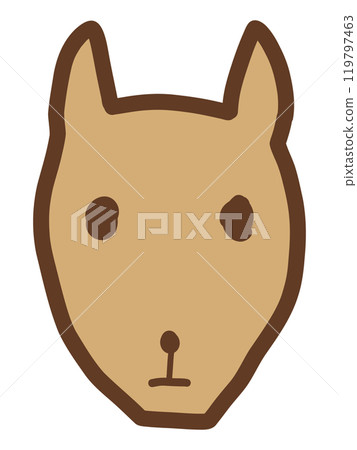 Hand drawn kangaroo face Hand drawn kangaroo face 119797463