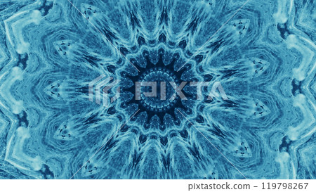 Symmetrical kaleidoscopic design with blue intricate snowflake ornament creative art illustration abstract background. Symmetrical kaleidoscopic design with blue intricate snowflake ornament creative art illustration abstract background. 119798267