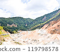 Smoke rising from the crater 119798578