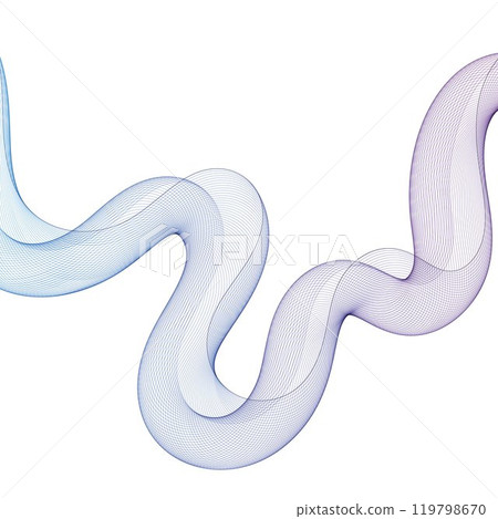 Blue wave abstraction. Brochure Template. 119798670