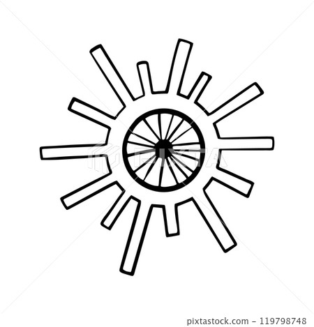Magic Eye Symbol. Sketch of All Seeing Eye. Spirituality, alchemy, occultism, masonic design element. Isolated vector illustration Magic Eye Symbol. Sketch of All Seeing Eye. Spirituality, alchemy, occultism, masonic design element. Isolated vector illustration 119798748