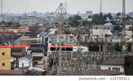 The Narita Express passing through Tokyo (Edogawa Ward, Tokyo) 119798921