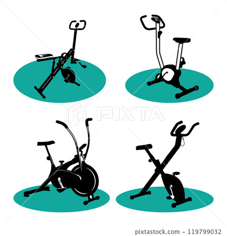 Spinning bike icon 119799032