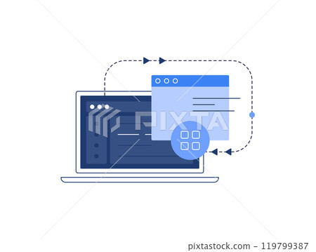 PC working processes. Computing and development PC working processes. Computing and development 119799387