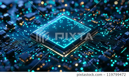 A close-up of the AI infrastructure on a computer 119799472