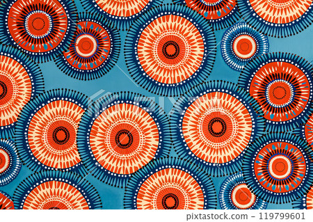 African geometric print, abstract art style seamless pattern. 119799601