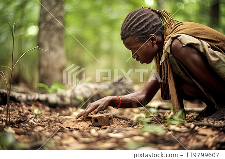 Captivating images showcase Africans engaged in diverse activities 119799607