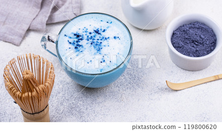 Matcha tea set on marble surface Matcha tea set on marble surface 119800620