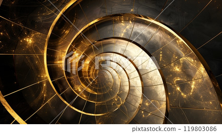 The Golden Ratio, seen in nature and art, uses the Fibonacci Spiral as a key design and photography guide. 119803086