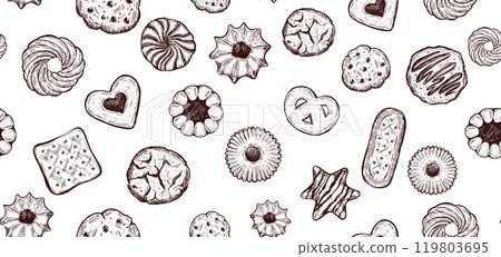 cookie, pattern, vector 119803695