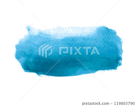 Blue watercolor blot background. Brush stroke abstract shape 119803790