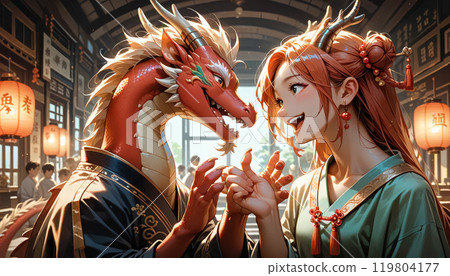 A doll modeled after a dragon 119804177