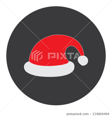 Santa Claus Christmas hat icon 119804404