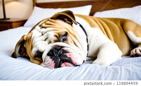 french bulldog taking a nap 119804459