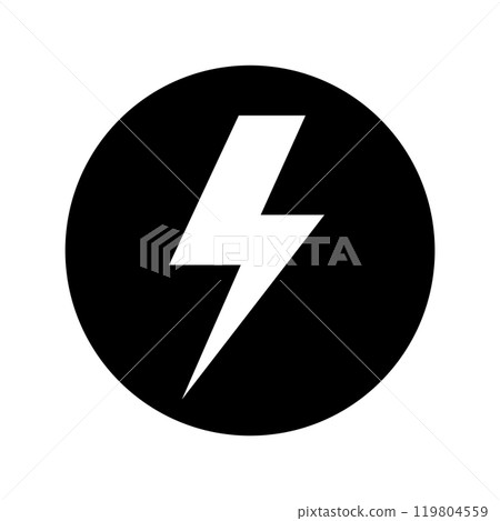 Lightning Illustration Icon Lightning Illustration Icon 119804559
