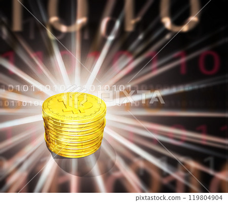 Stacking of bit coins 119804904