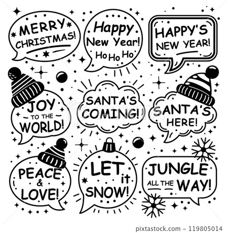 Christmas speech bubble_06 Christmas speech bubble_06 119805014