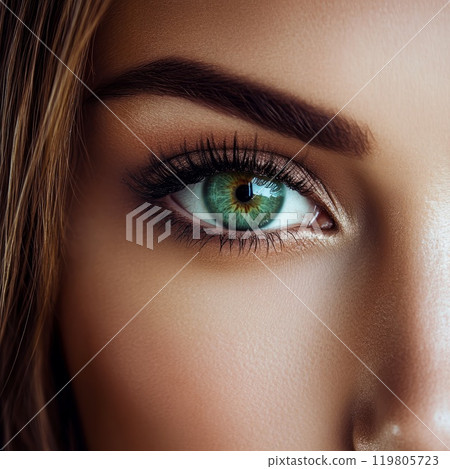 Beautiful woman face close up studio Beautiful woman face close up studio 119805723
