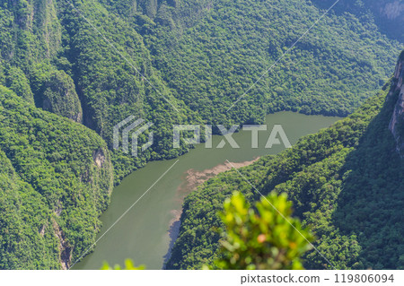 Sumidero Canyon National Park, Mexico. Natural wonder, adventure, and scenic landscape concept 119806094