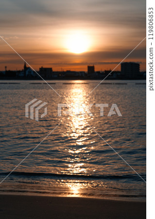 Autumn sunrise in Shinmaiko Autumn sunrise in Shinmaiko 119806853