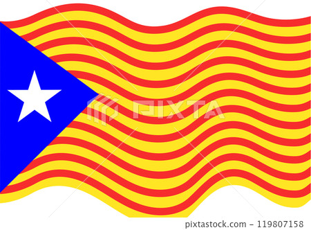 catalonia flag estelada catalonia flag estelada 119807158