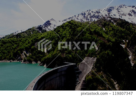 Kurobe Dam of Tateyama Kurobe alpine route Kurobe Dam of Tateyama Kurobe alpine route 119807347