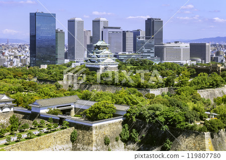 大阪城塔及摩天大樓（大阪府大阪市） 119807780