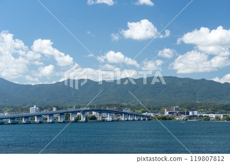從守山市湖畔看琵琶湖大橋 從守山市湖畔看琵琶湖大橋 119807812