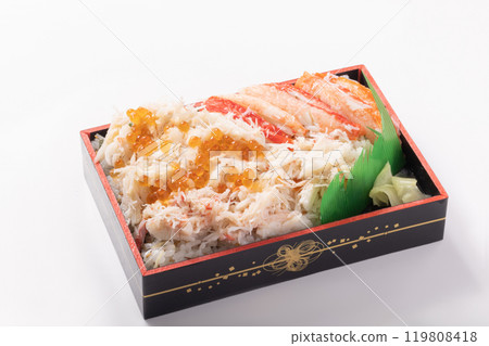 雪蟹和鮭魚子散壽司 雪蟹和鮭魚子散壽司 119808418