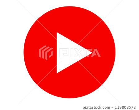 影片播放按鈕（圖示/紅色） 119808578