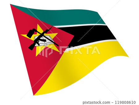 Mozambique waving flag graphic with clipping path 3d illustration Mozambique waving flag graphic with clipping path 3d illustration 119808610