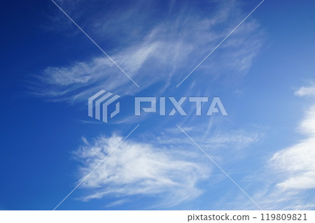 blue sky and autumn clouds blue sky and autumn clouds 119809821