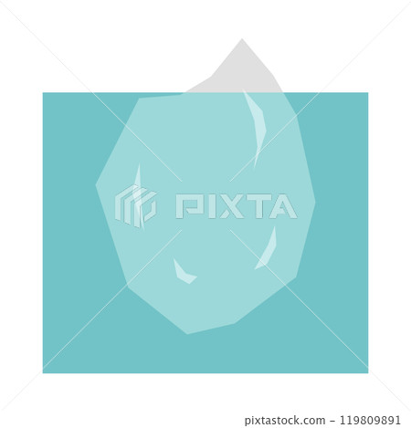 冰山一角/全球暖化的形象（平面設計） 119809891