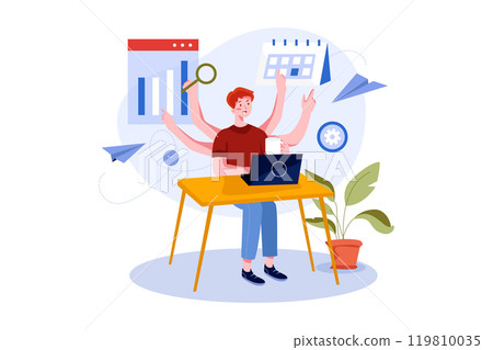 Multitasking Illustrations 119810035