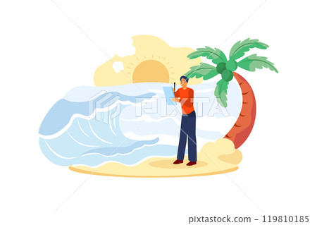 Environment Illustration concept. Flat illustration isolated on white background 119810185