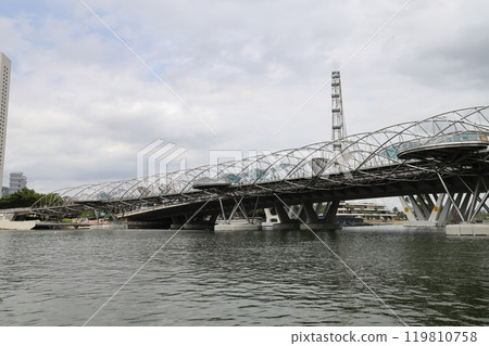 Singapore's newest attraction: the Helix Bridge 119810758