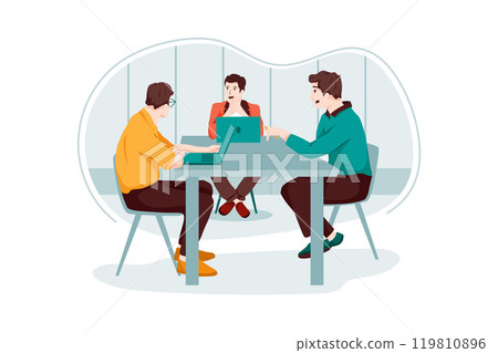 Team Building Illustrations Team Building Illustrations 119810896