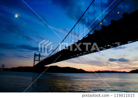 Great Seto Bridge, Shimotsui Great Seto Bridge, evening (Kurashiki City, Okayama Prefecture) Great Seto Bridge, Shimotsui Great Seto Bridge, evening (Kurashiki City, Okayama Prefecture) 119811015
