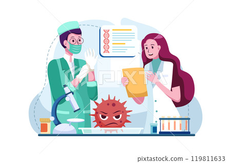 Doctors are researching on corona vaccines Doctors are researching on corona vaccines 119811633