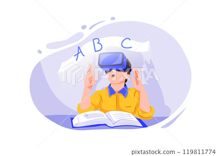 Online Education with VR glasses 119811774
