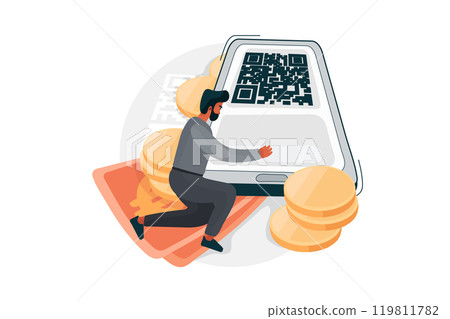 Scan QR code for online payment Illustration 119811782