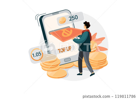 Top-up Balance Illustration 119811786