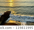 <Izu> Wave-breaking blocks at sunrise 119811995