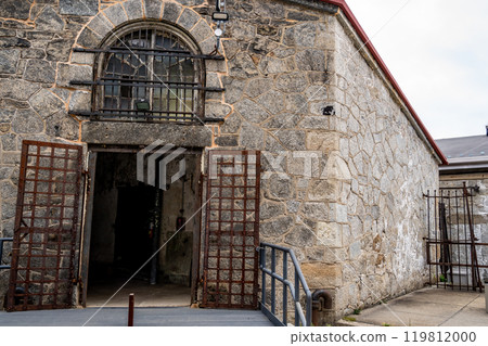 Cellblock I barred doors of Eastern State Penitentiary historic site. Cellblock I barred doors of Eastern State Penitentiary historic site. 119812000